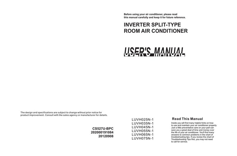 Carrier LUVH025N-1 User manual