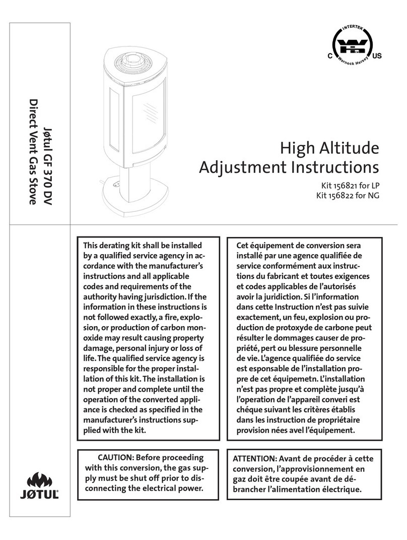 Jøtul GF 370 DV Adjustment instructions