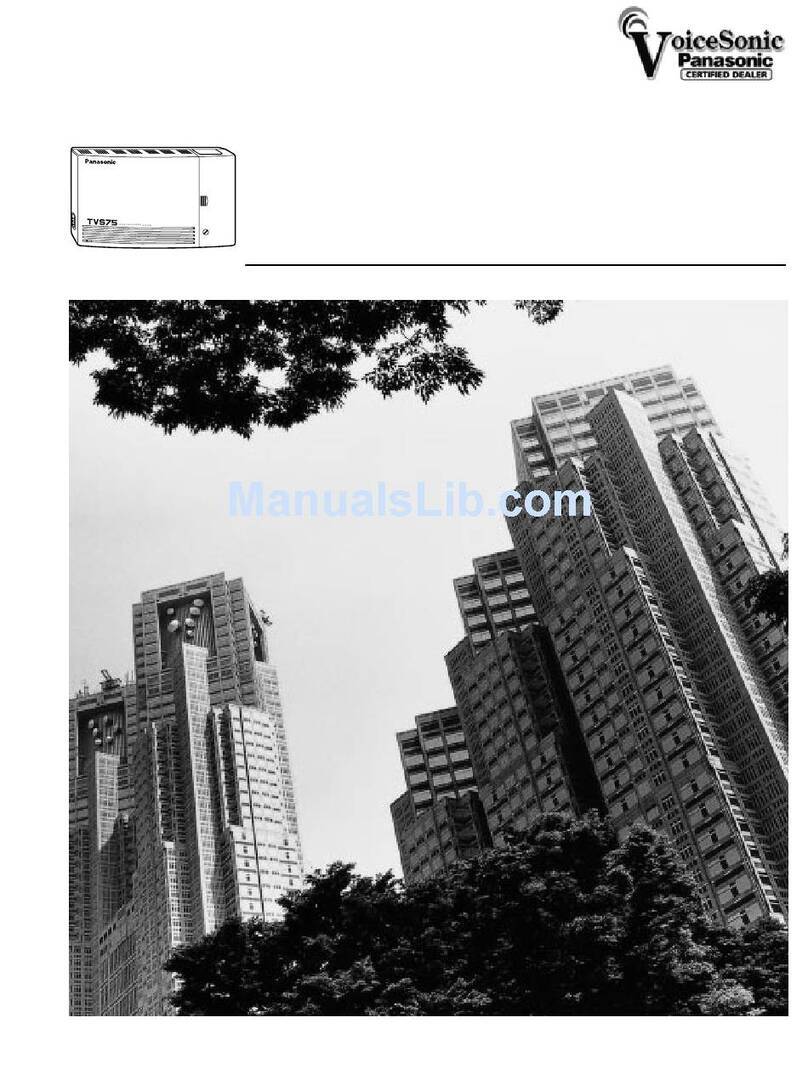 Panasonic KX-TVS75 installation manual Panasonic KX-TVS75 installation manual