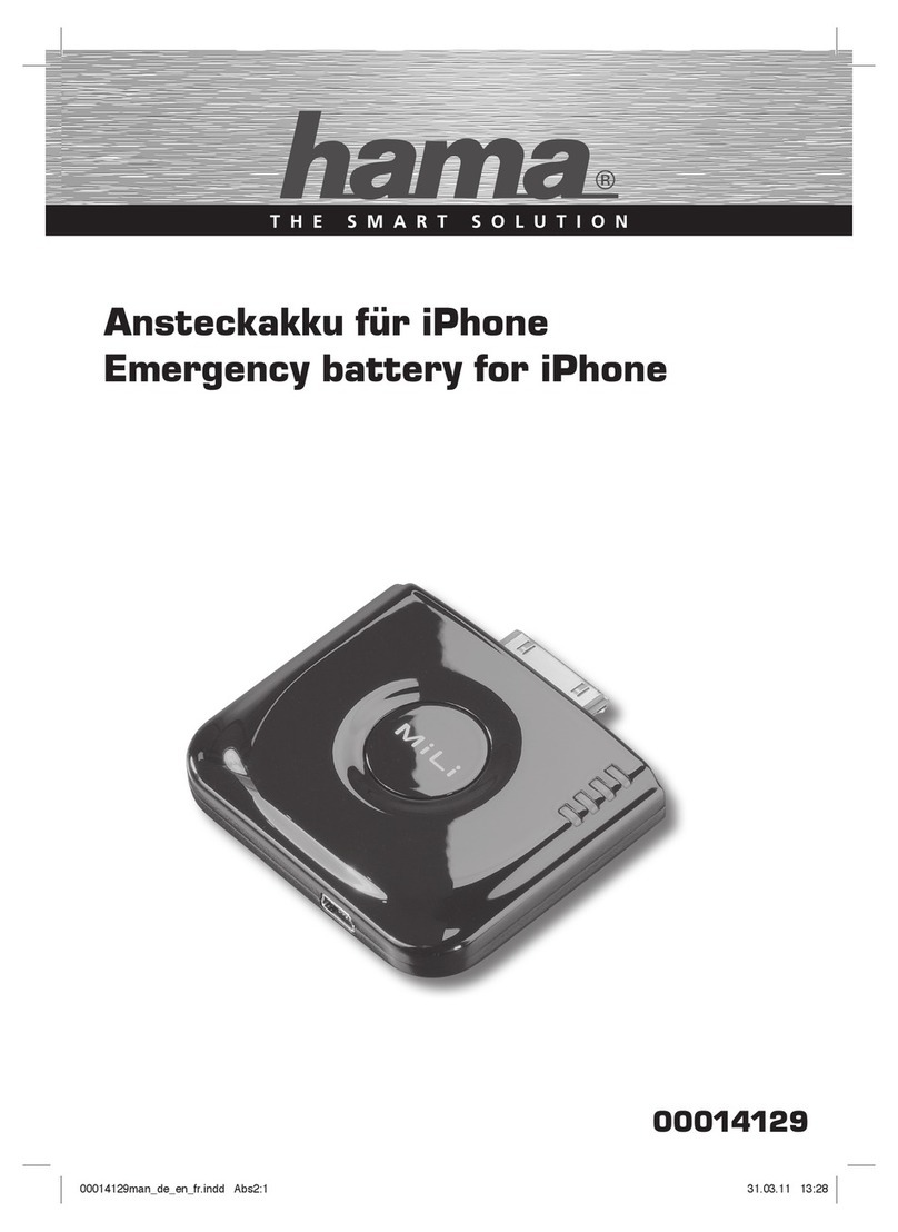 Hama Emergency battery for iPhone operating instructions