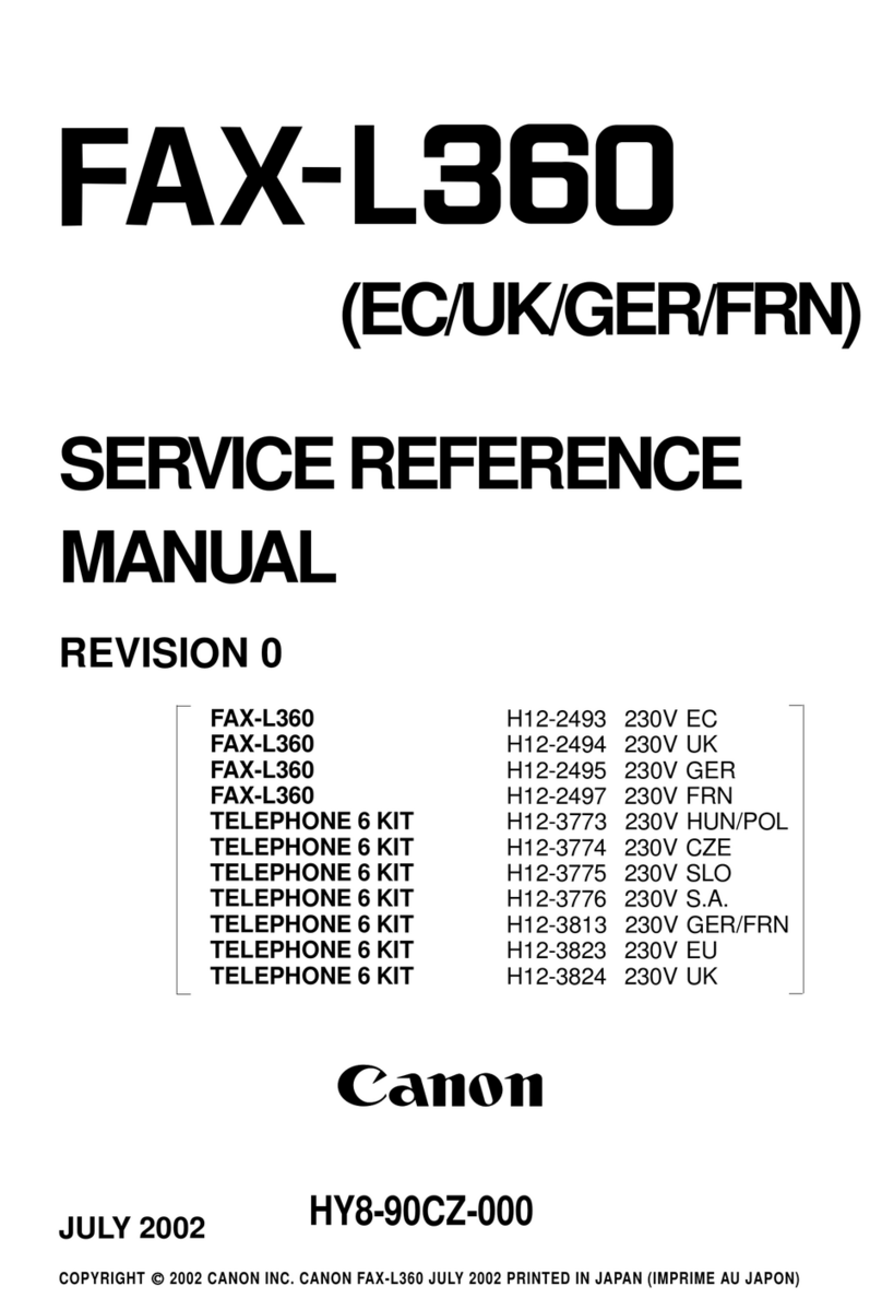 Canon FAX-L360 Service reference manual