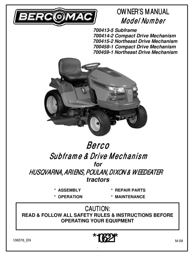 Bercomac 700413-5 owner's manual