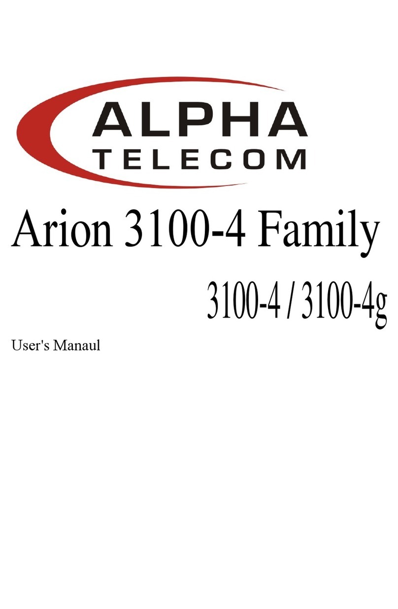 Alpha Telecom Arion 3100-4 user manual