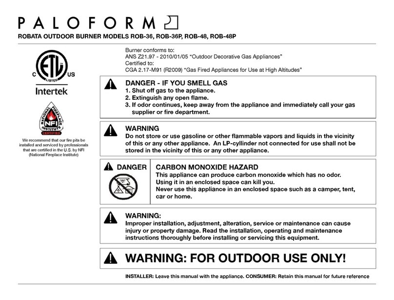 Paloform ROBATA ROB-36 installation manual