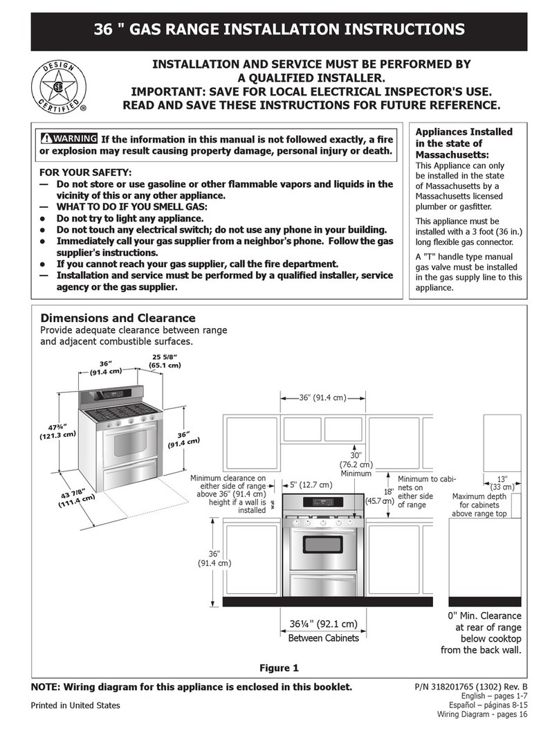 Frigidaire Gas Range User manual Frigidaire Gas Range User manual