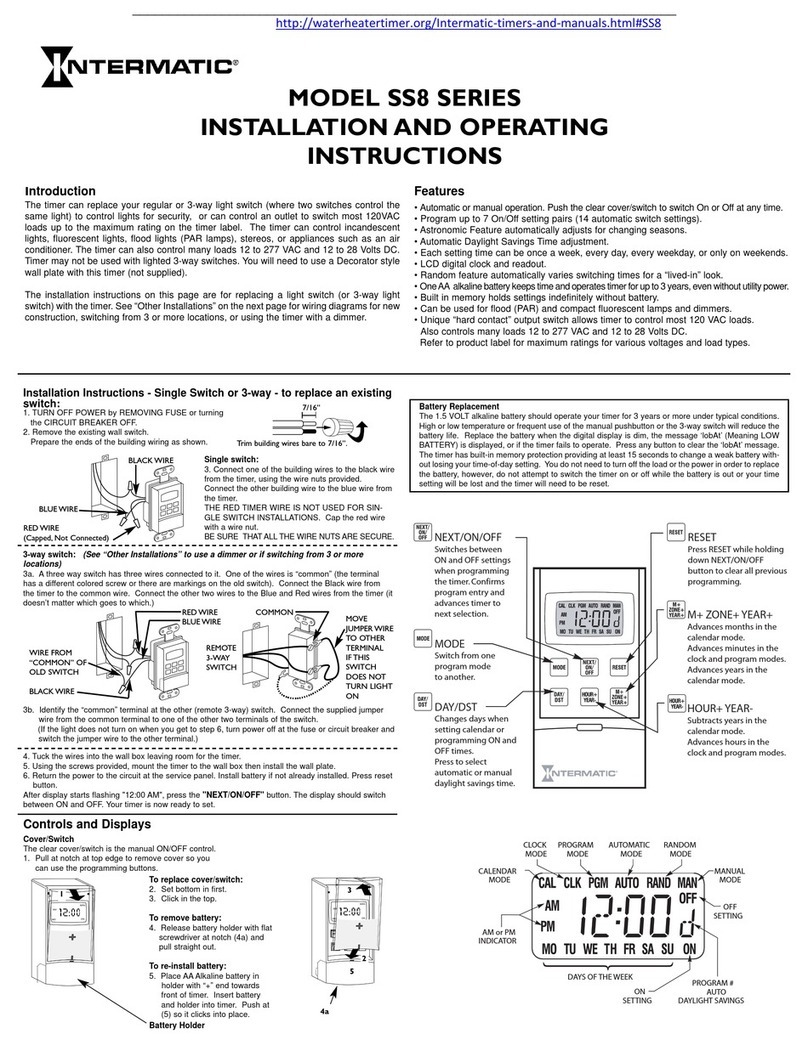 Intermatic SS8 Series User manual