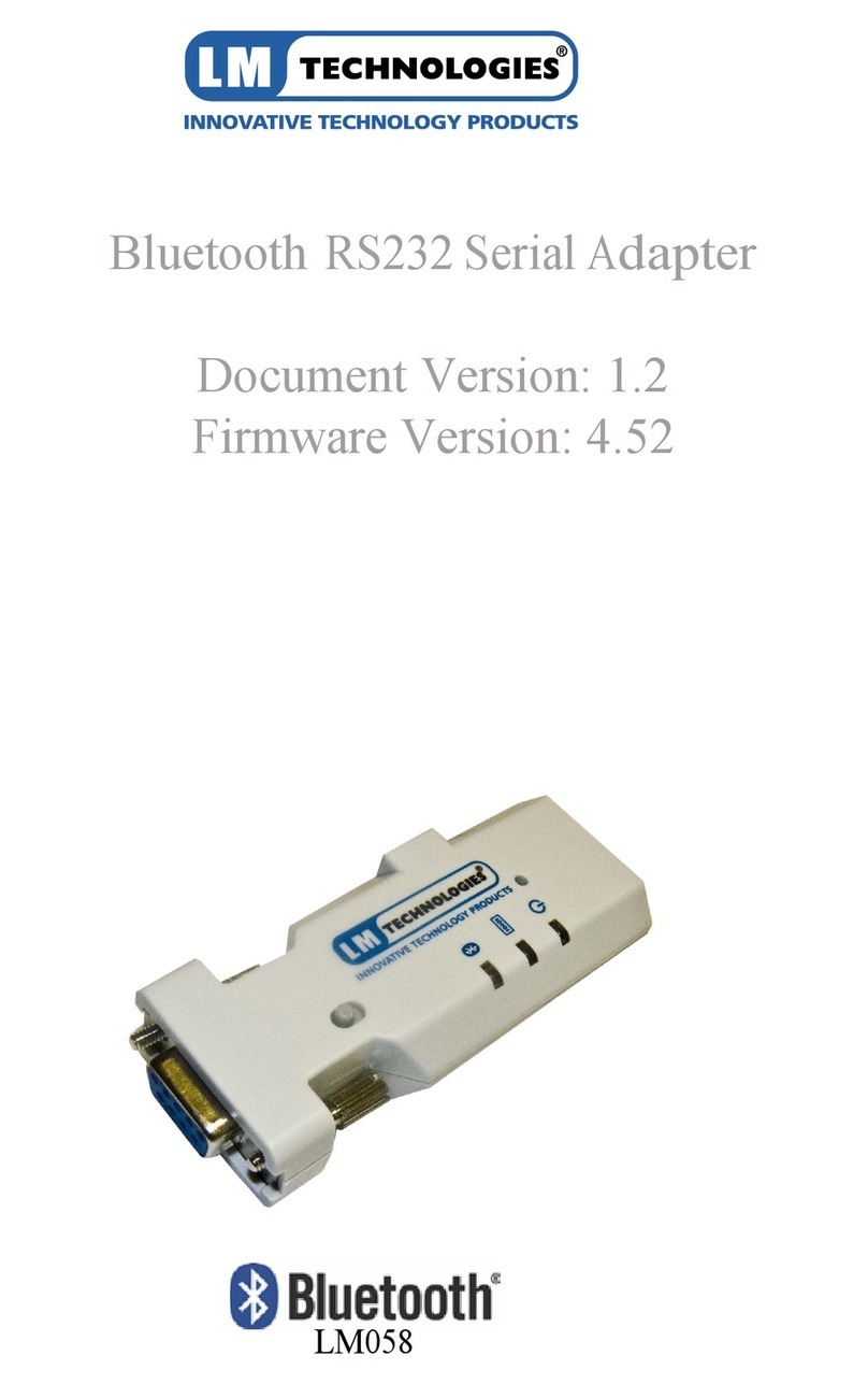 LM Technologies RS232 User manual