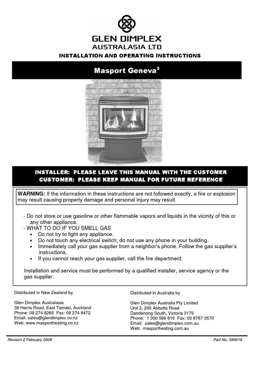 Glen Dimplex Masport Geneva2 User manual Glen Dimplex Masport Geneva2 User manual