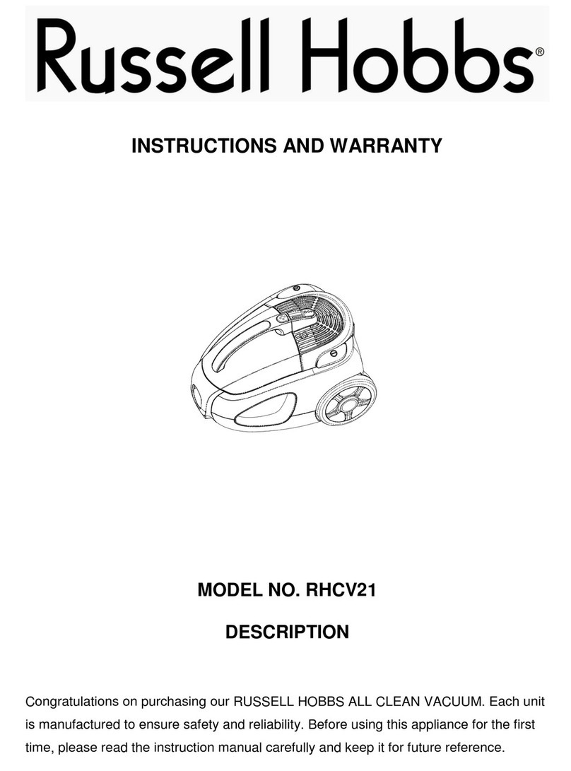Russell Hobbs RHCV21 Instructions and warranty