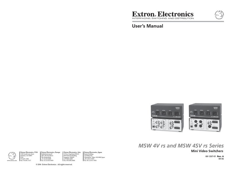 Extron electronics MSW 4V rs user manual Extron electronics MSW 4V rs user manual