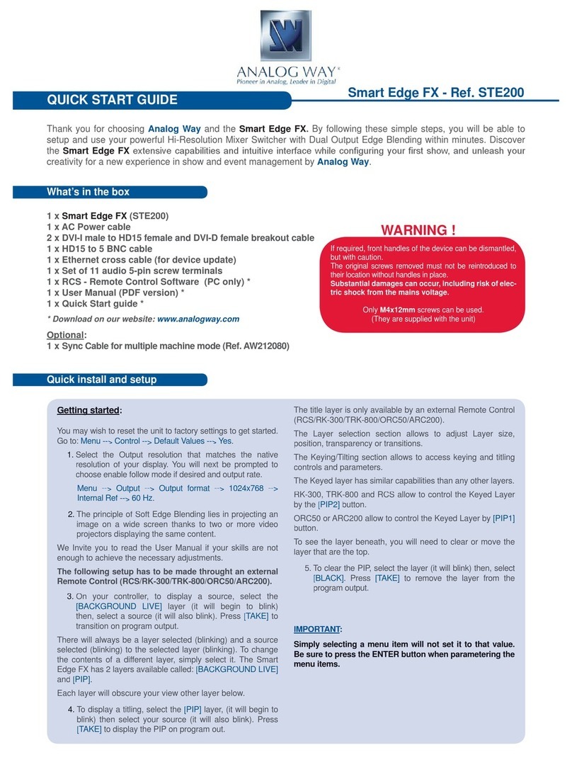 Analog way Smart Edge FX (STE200) User manual