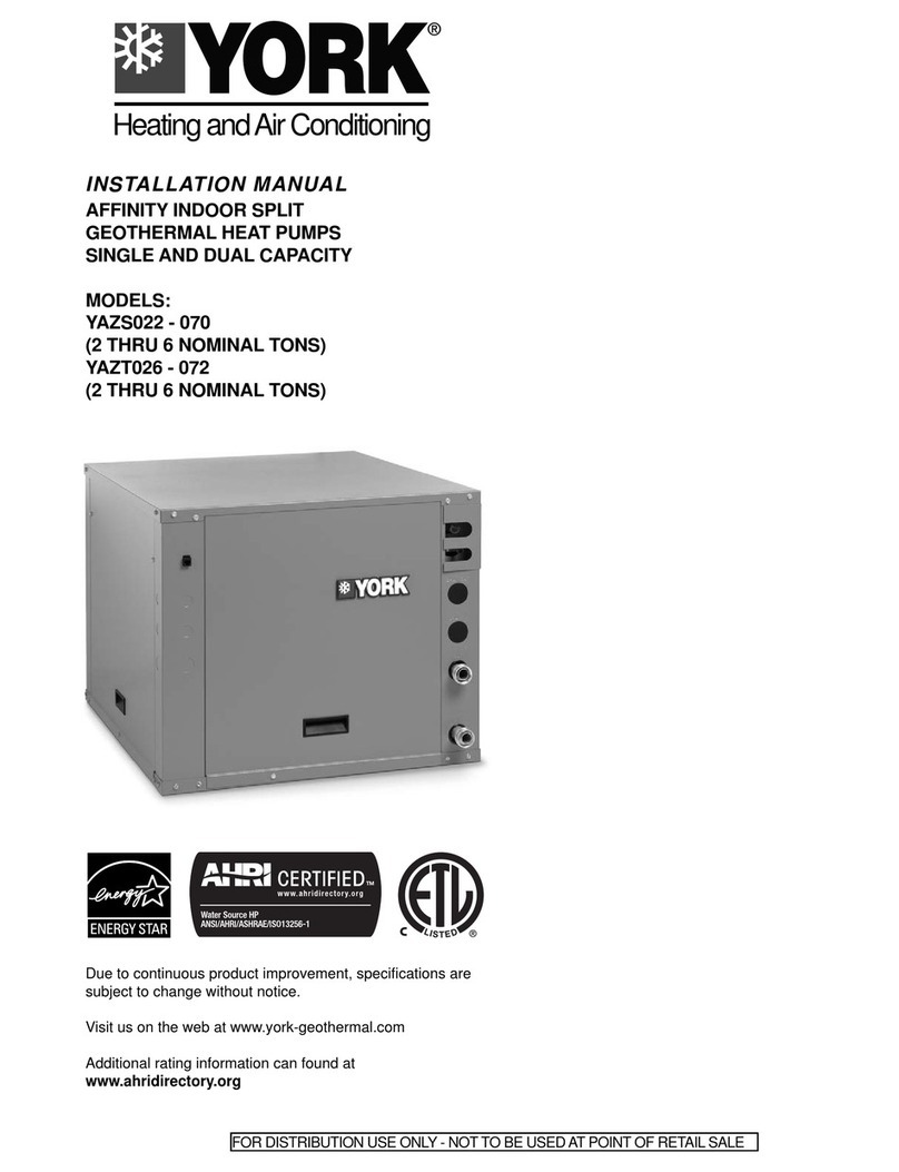 York YAZS022 User manual
