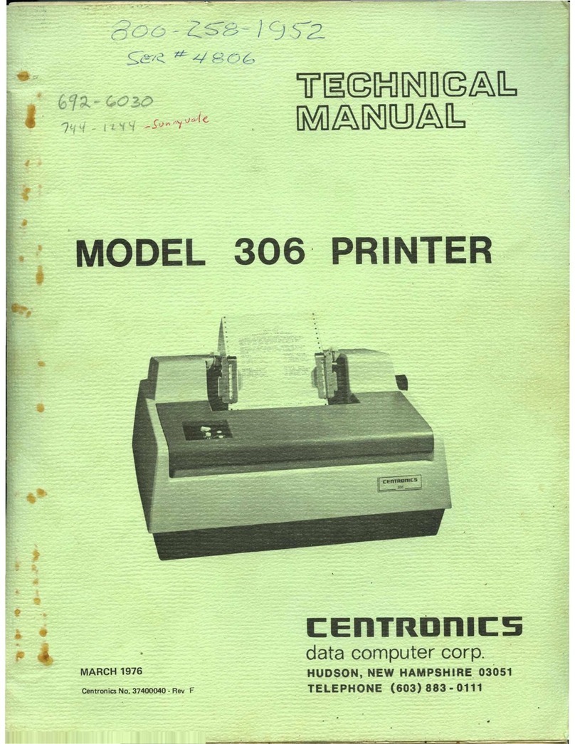 Centronics 306 User manual