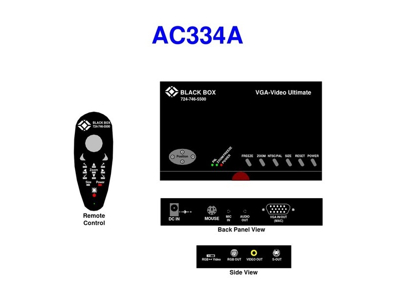 Black Box VGA-Video Ultimate AC334A User manual