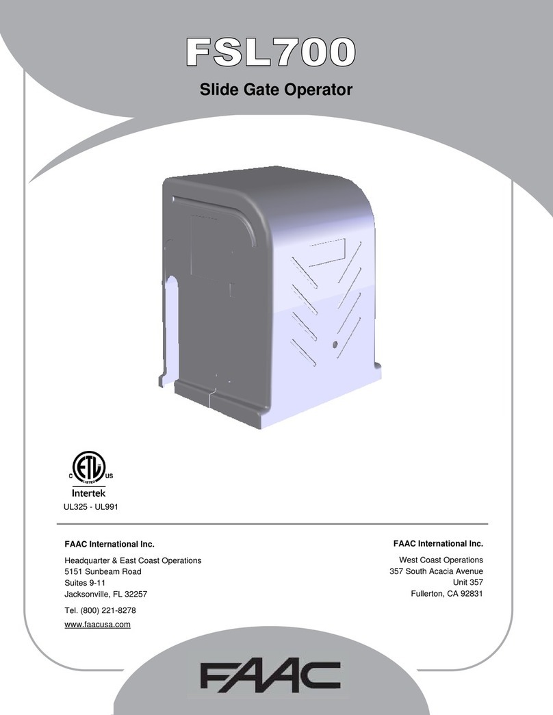 FAAC FSL700 user manual