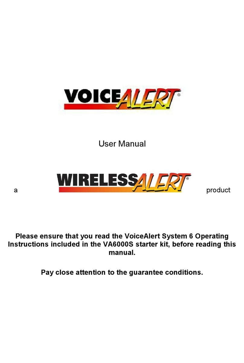 VoiceAlert WirelessAlert System 6 VA6000S user manual