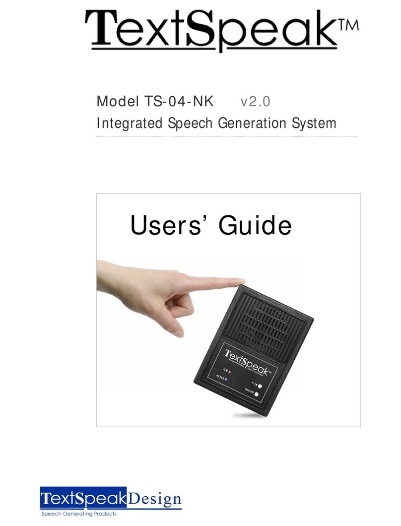 TextSpeak TS-04-NK User manual