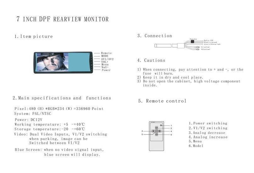 Eonon 9'' TFT LCD COLOR MONITOR User manual