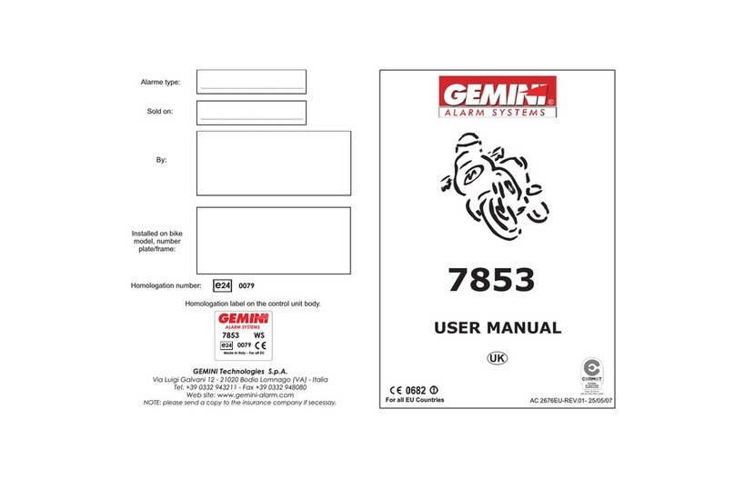 Gemini 7853 User manual