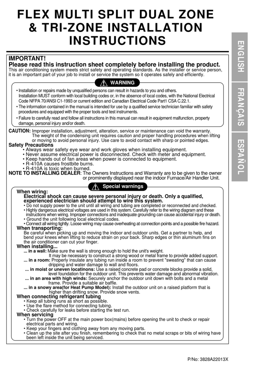 LG FLEX MULTI SPLIT User manual