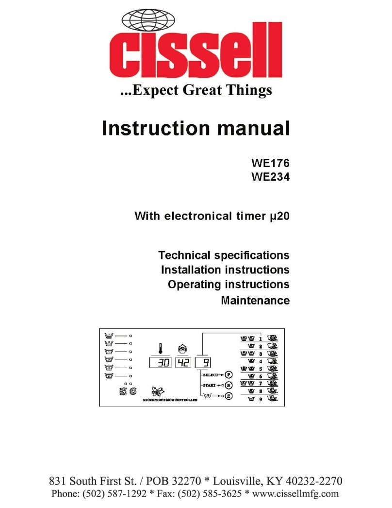 Cissell WE176 installation instructions