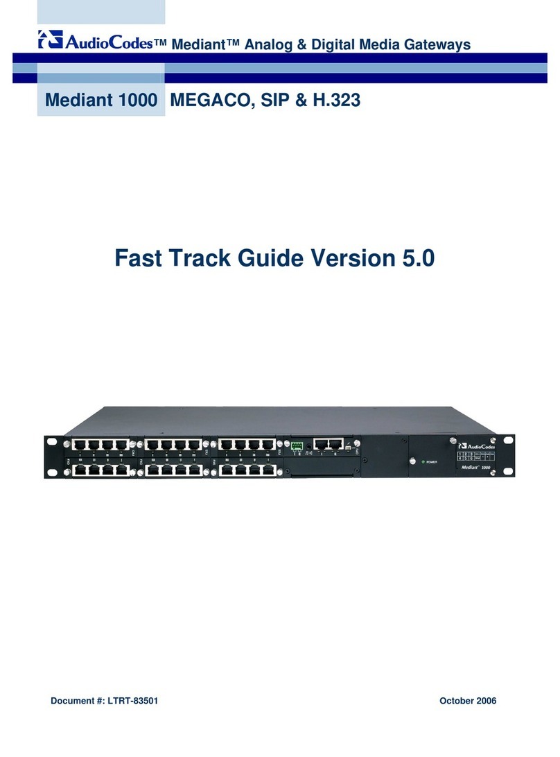 AudioCodes Mediant 1000 User manual