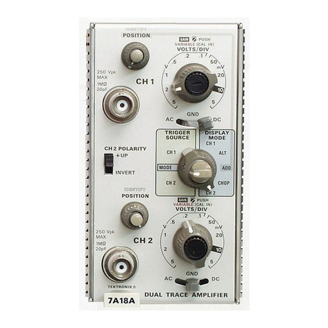 Tektronix 7A18A User manual