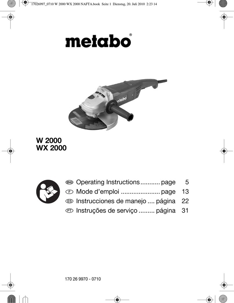 Metabo W 2000 operating instructions
