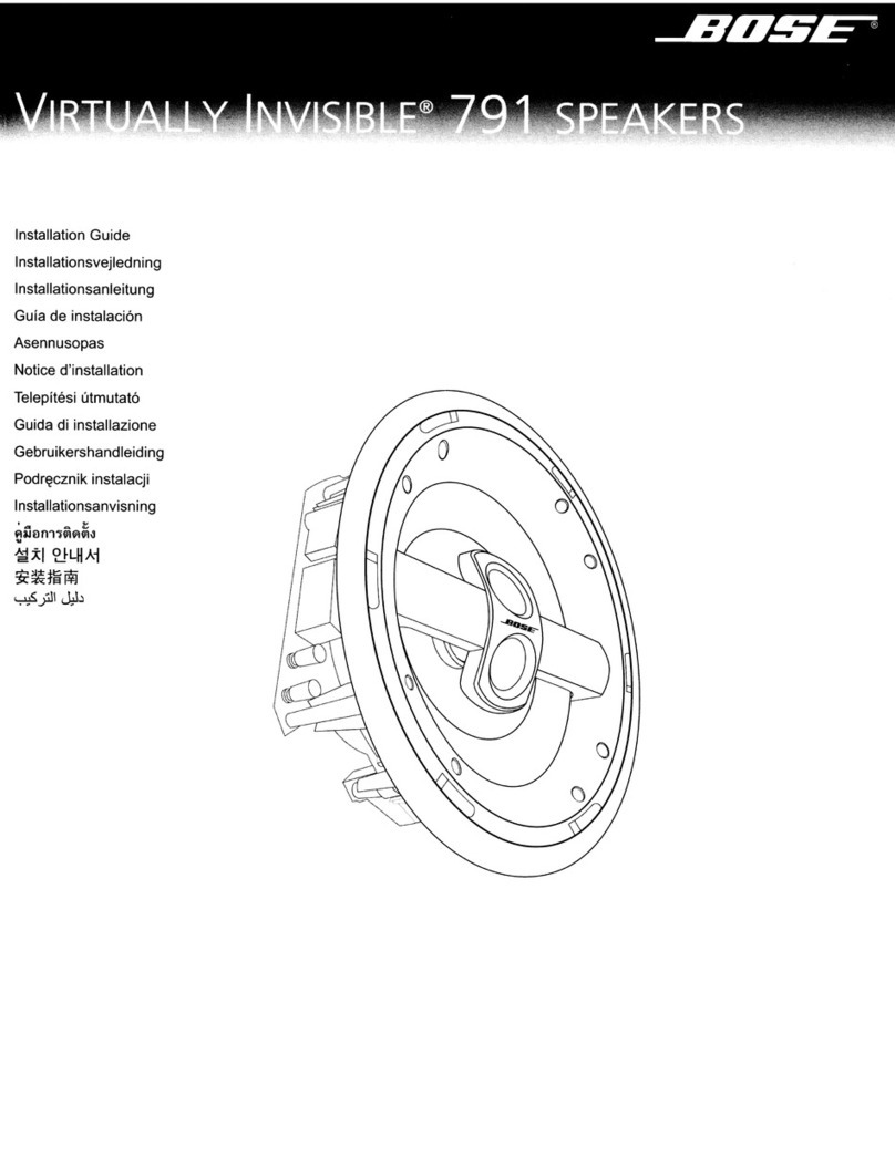 Bose Virtually Invisible 791 User manual