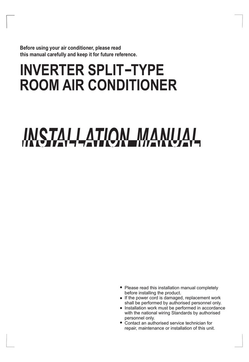 Midea INVERTER SPLIT TYPE ROOM AIR CONDITIONER User manual