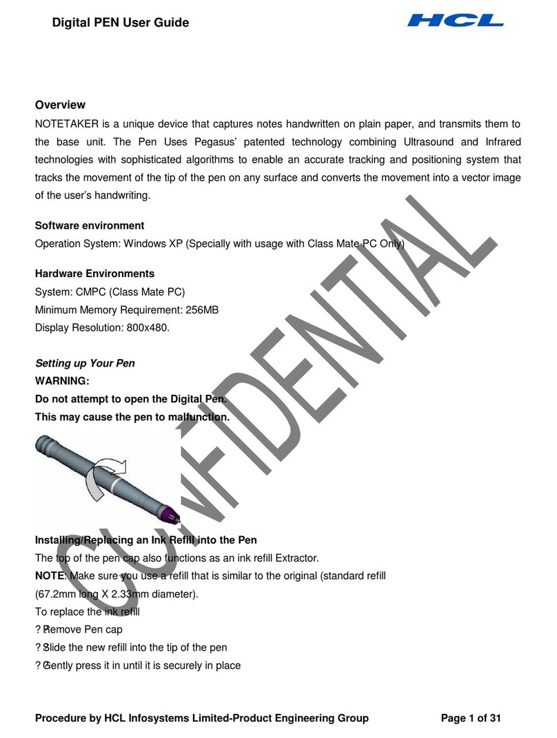 HCL Digital PEN user guide