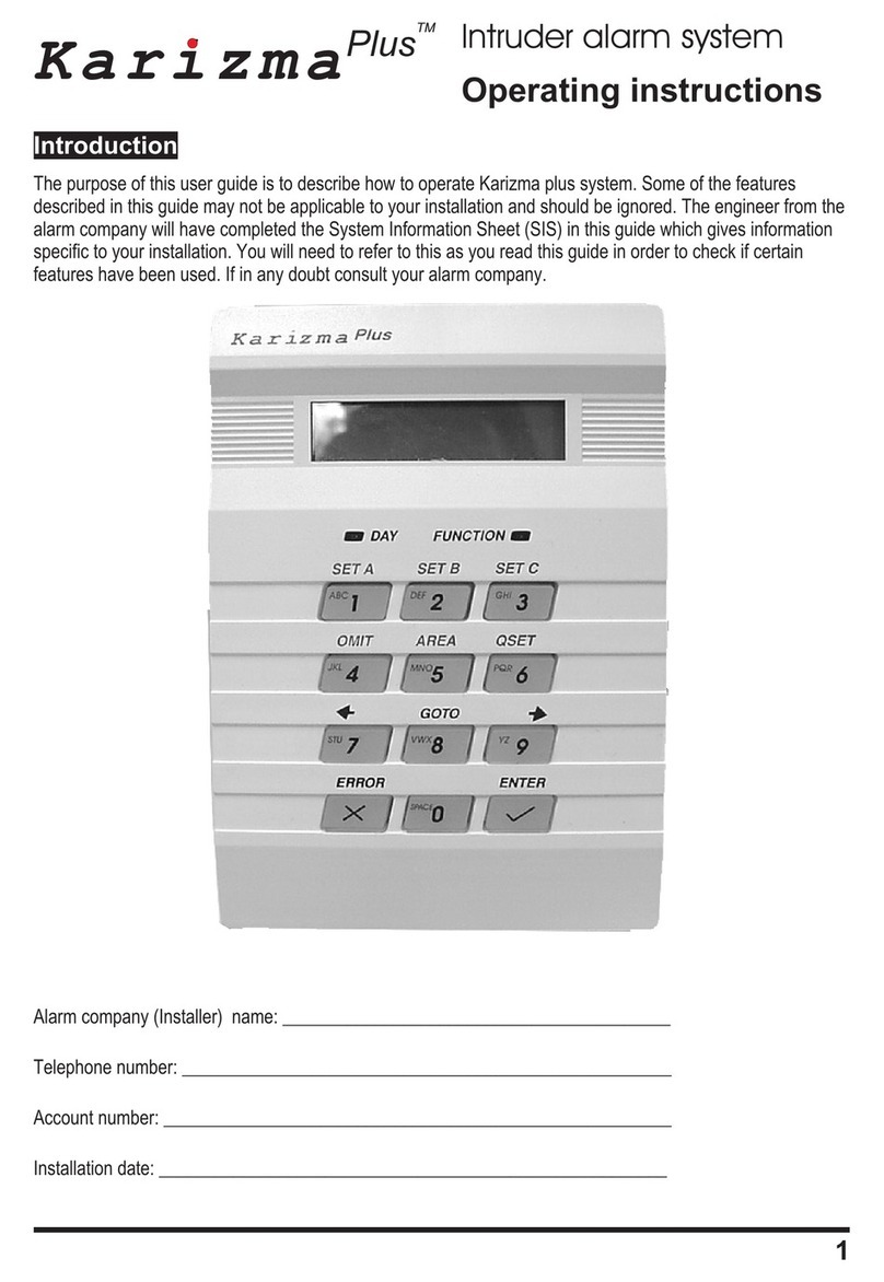 Novar ED&S KarizmaPlus operating instructions