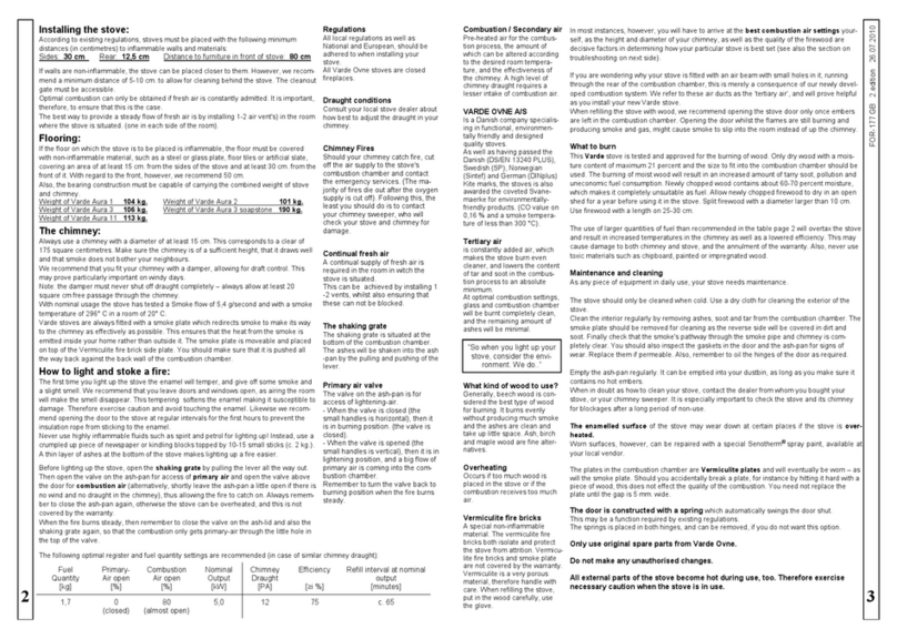 VARDE OVNE Varde Aura 1 User manual