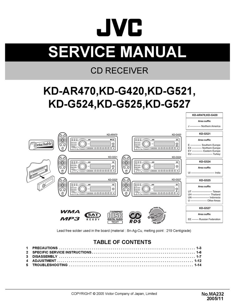 JVC KD-AR470 - Radio / CD User manual