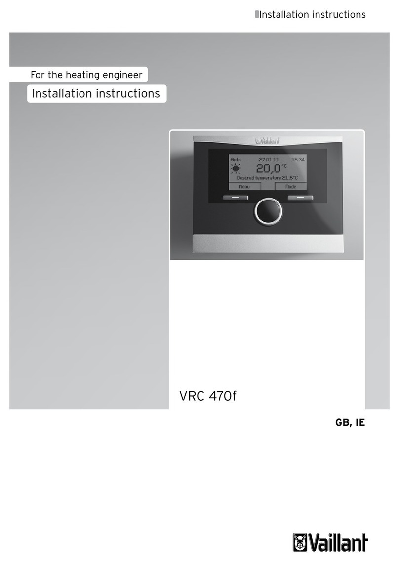 Vaillant VRC 470 User manual