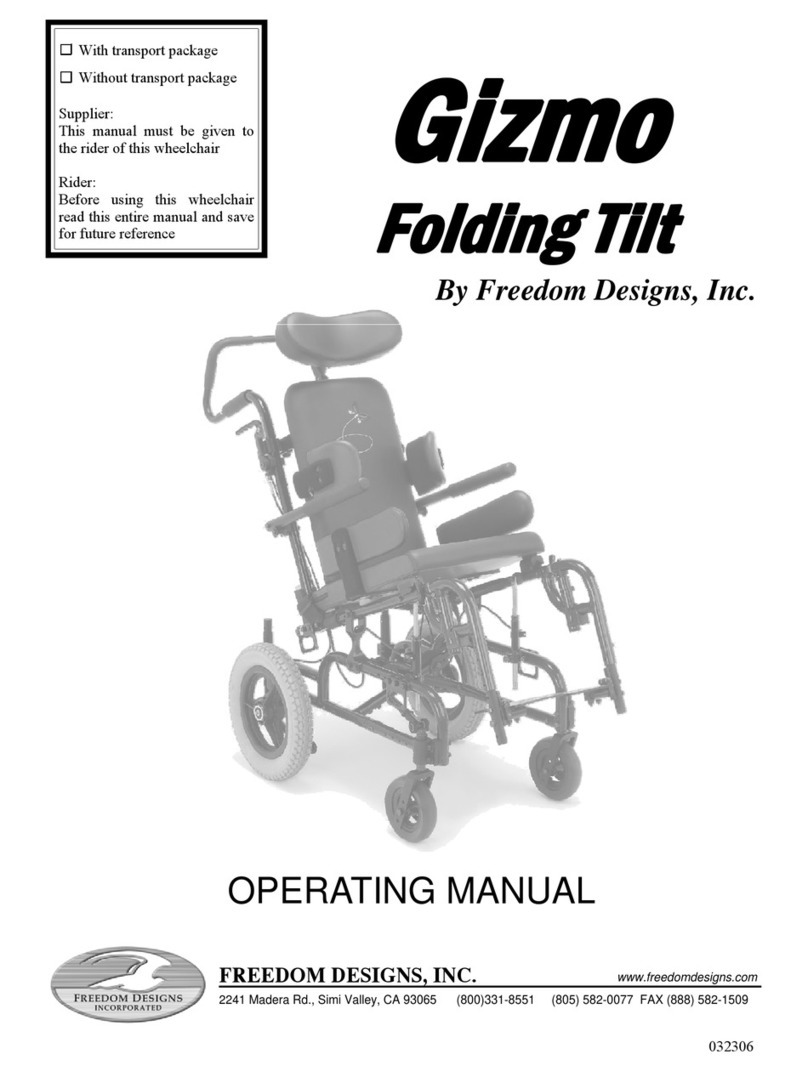 Freedom Designs Gizmo Folding Tilt User manual