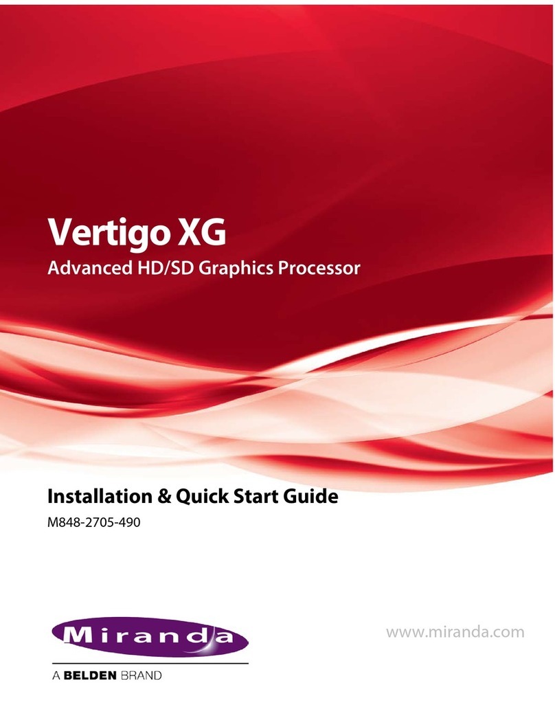 Miranda M848-2705-490 Installation & quick start guide