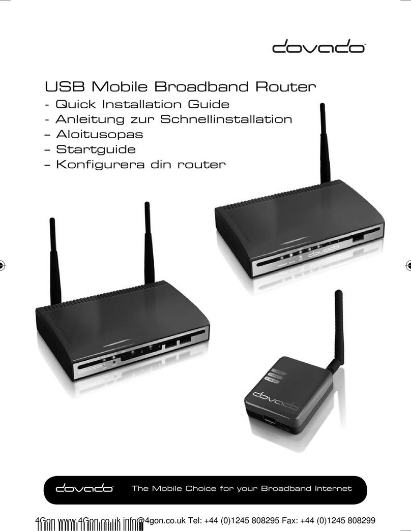 Dovado USB Mobile Broadband Router Quick installation guide