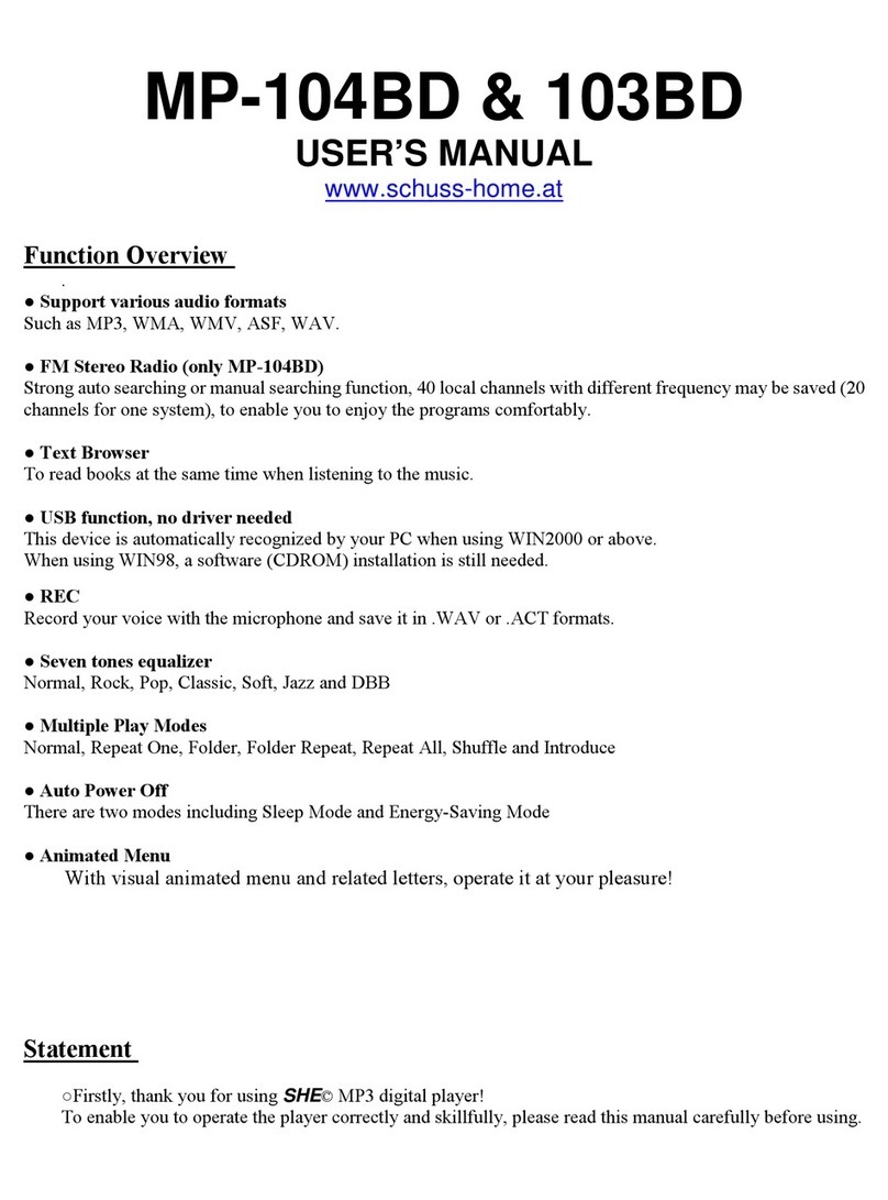 Schuss MP-104BD user manual