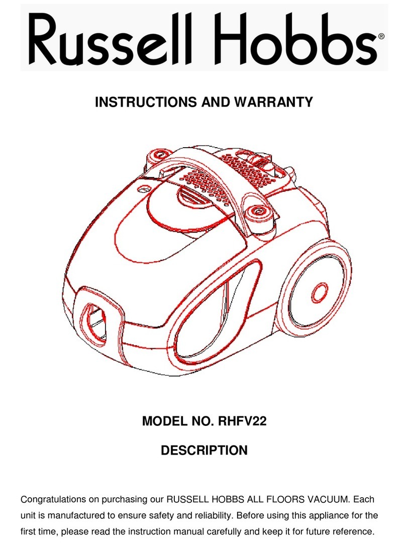 Russell Hobbs RHFV22 Instructions and warranty