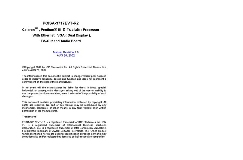 ICP PCISA-3717EVT-R2 user manual