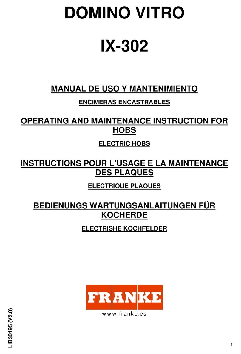 Franke Domino Vitro IX-302 Operating manual