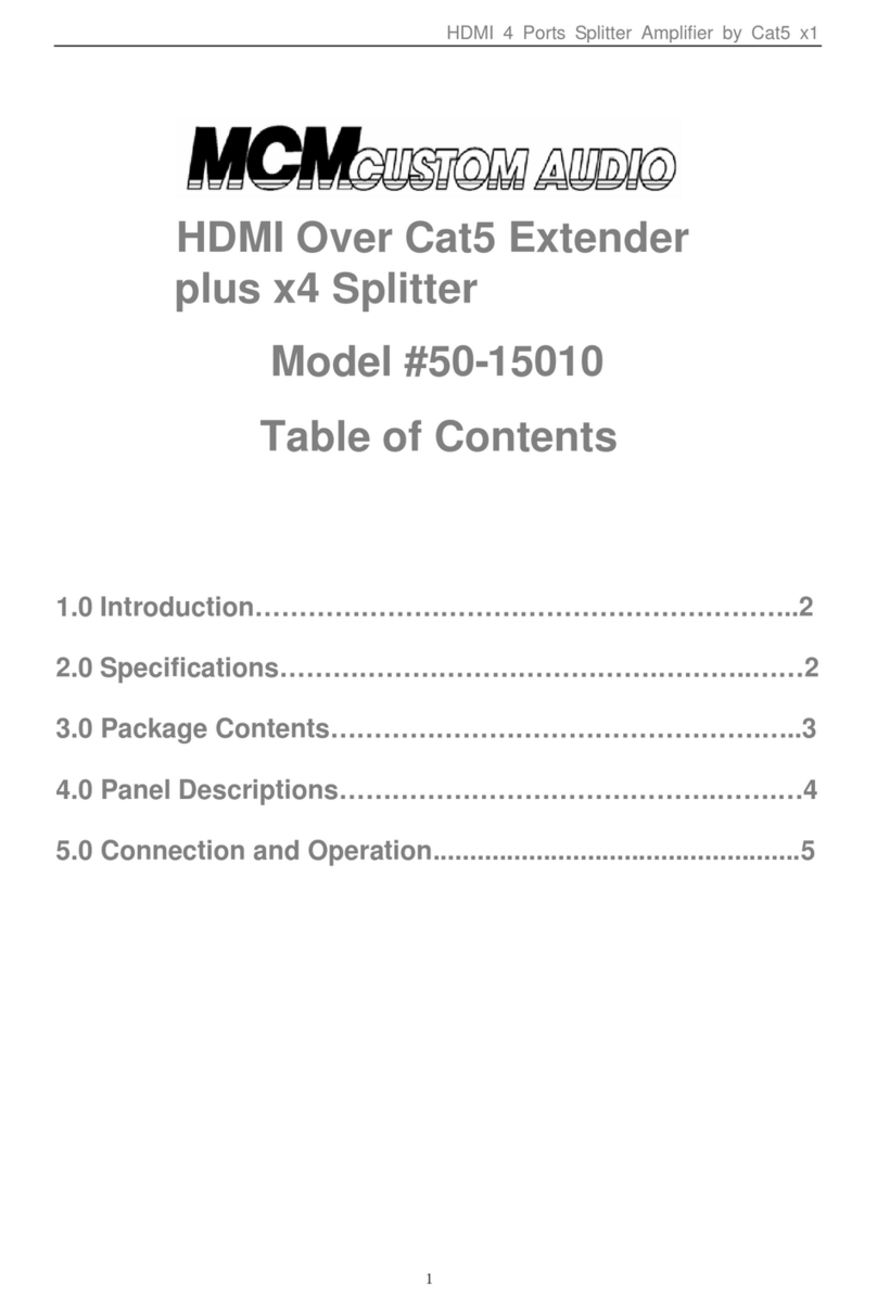MCM Custom Audio 50-15010 user manual