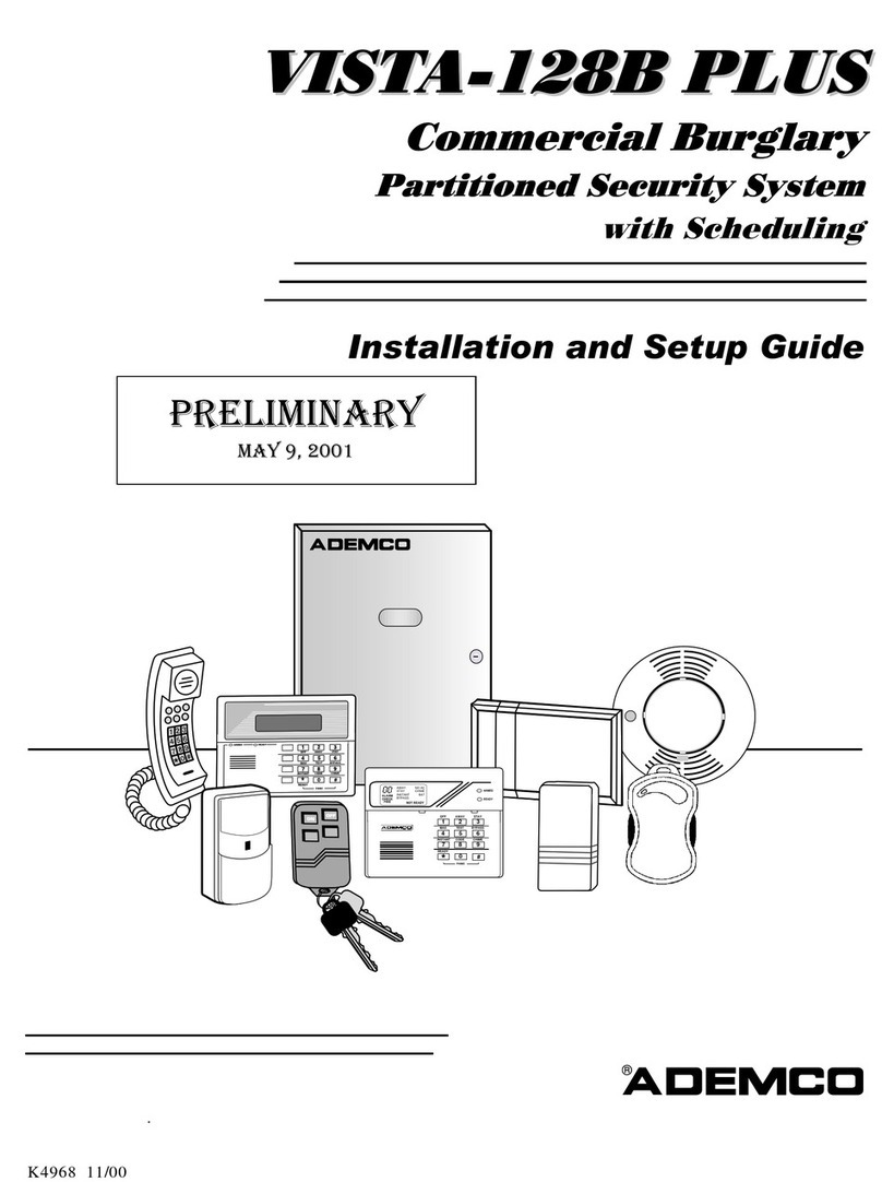 ADEMCO Vista-128B PLUS Installation and setup guide