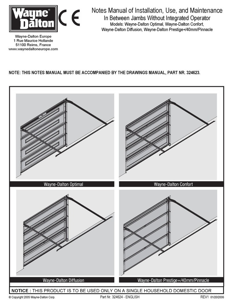 Wayne-Dalton Optimal Installation, user operation & maintenance manual