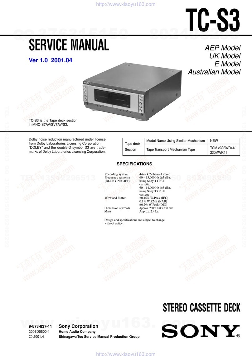 Sony TC-S3 User manual