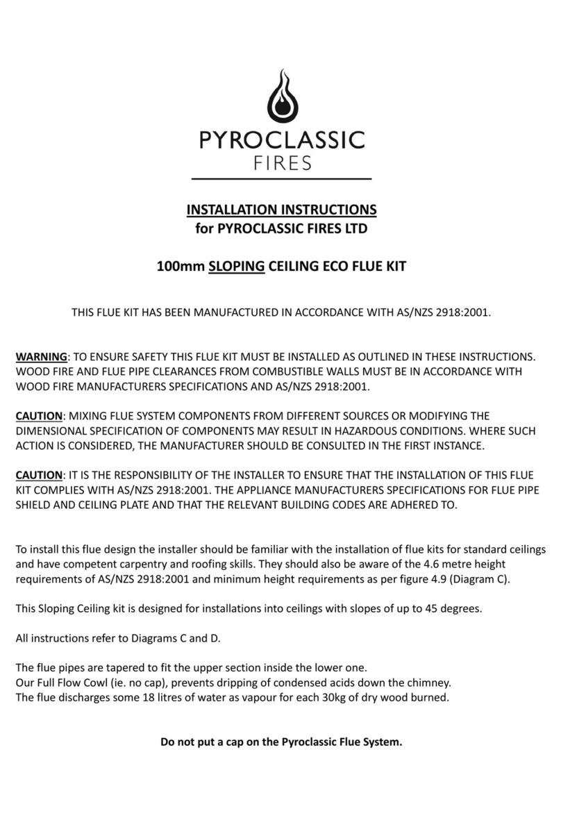 Pyroclassic Fires Pyroclassic Flue System installation instructions