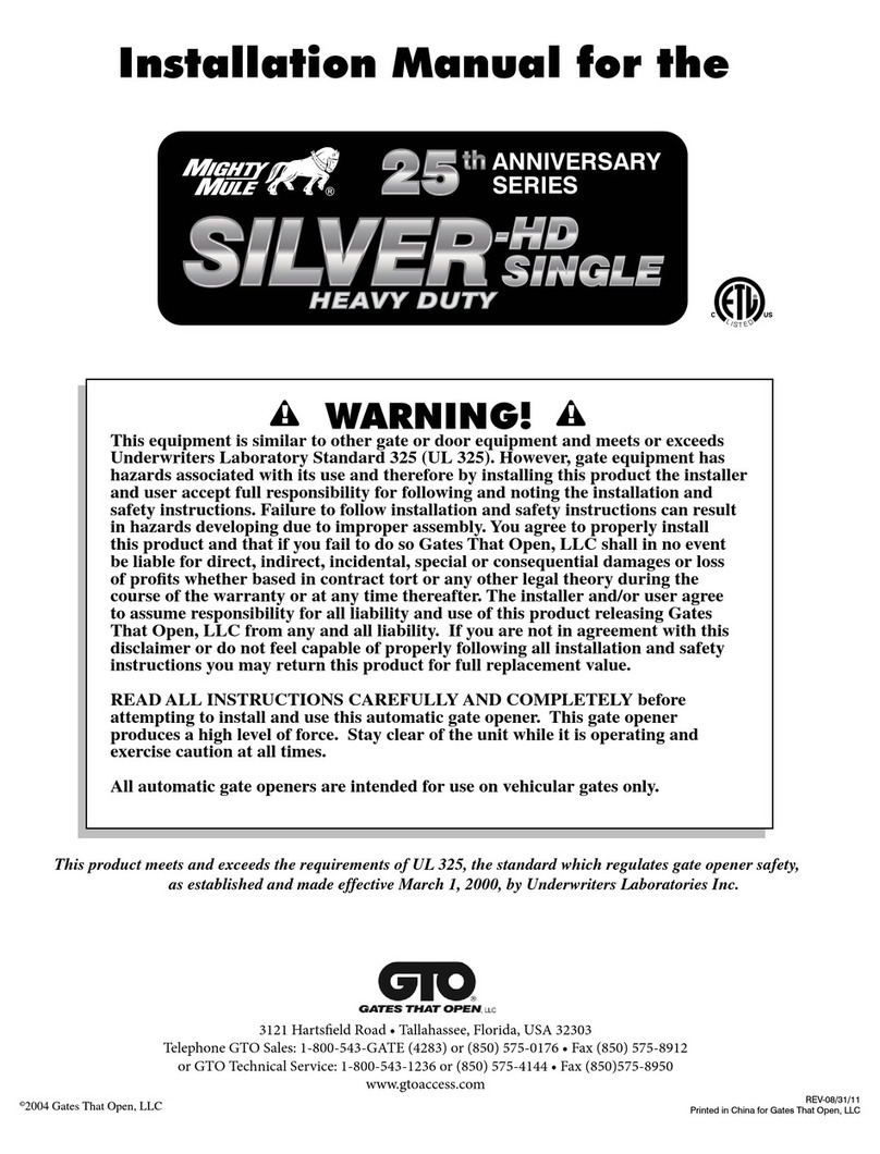 Gates that Open Silver-HD Single installation manual