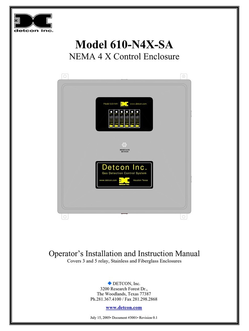 Detcon 610-N4X-SA Operator's installation and instruction manual