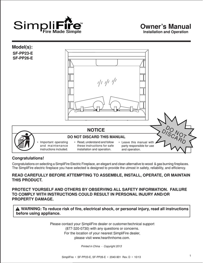 SimpliFire SF-PP23-E User manual SimpliFire SF-PP23-E User manual